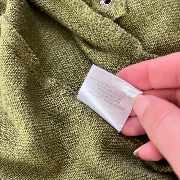 ModCloth Knit Moto Jacket Olive Green Size 1x - Picture 4 of 9